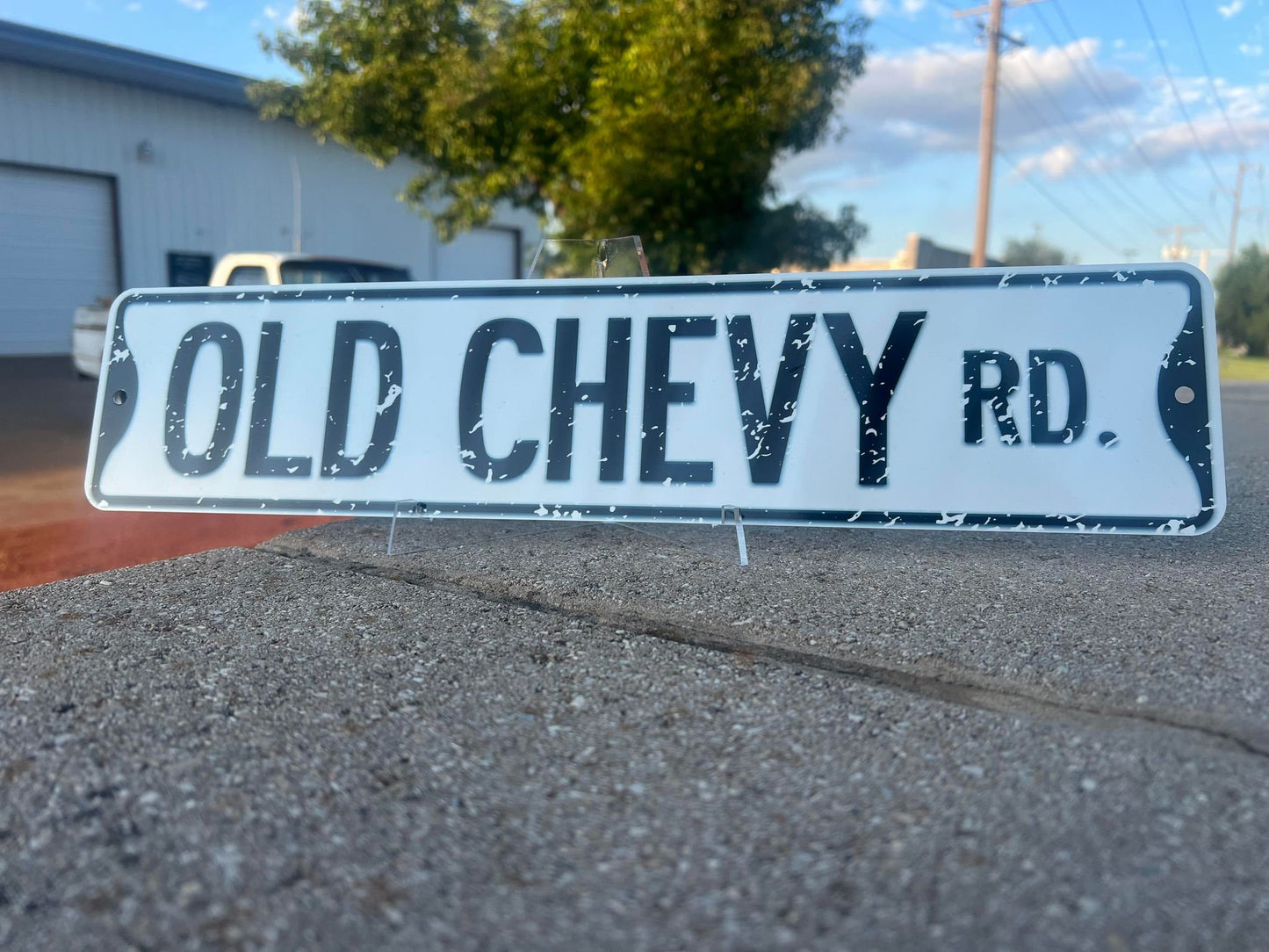 Custom Chevy GMC C10 OLD Chevy RD Truck Street Sign 18x4 Inches - Perfect for Chevy Man Cave Garage