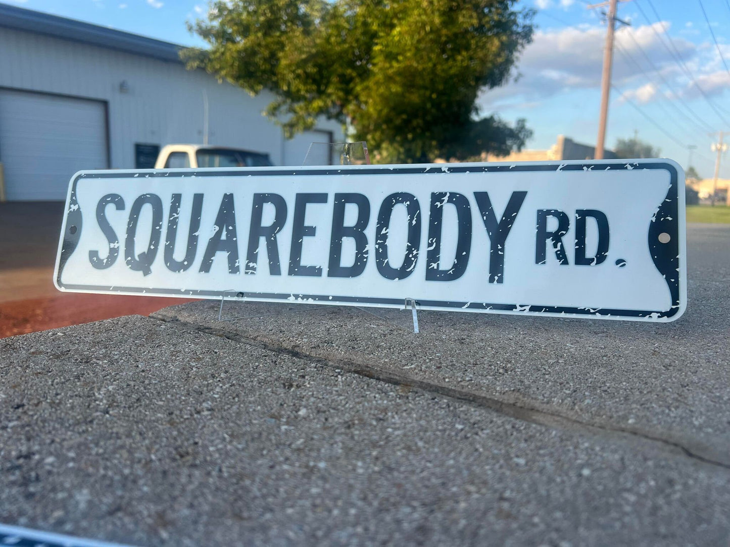 Custom Chevy GMC C10 SQUAREBODY RD Truck Street Sign 18x4 Inches - Perfect for Chevy Man Cave Garage