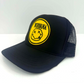 Vintage Nirvana Smiley Face Trucker Hat Snapback Foam or Rope Cap Black White