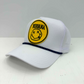 Vintage Nirvana Smiley Face Trucker Hat Snapback Foam or Rope Cap Black White