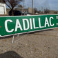 Custom made Cadillac street sign featuring bold lettering and a sleek design. Perfect for Cadillac fans, car enthusiasts, or unique garage decor. Durable, high-quality custom Cadillac sign, car lover gift, automotive decor, personalized street sign