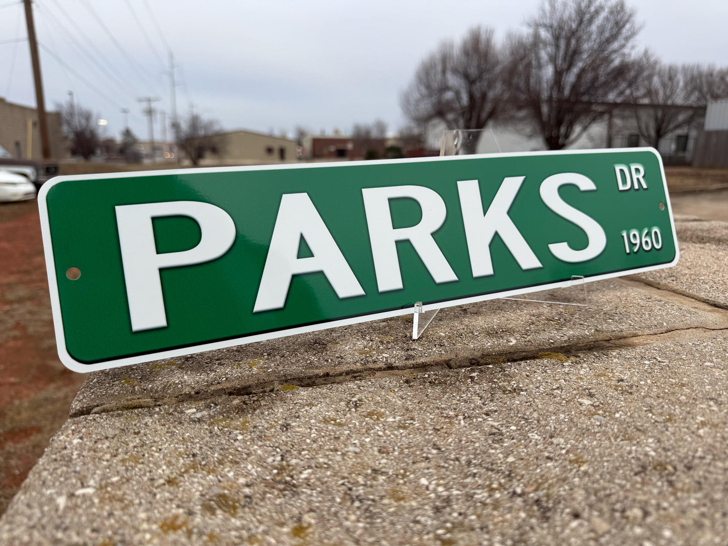 Custom Personalize LAST NAME Street Sign - Choose Your Year & Postal Abbreviation - 18x4 Inches - Perfect for Chevy Man Cave Garage
