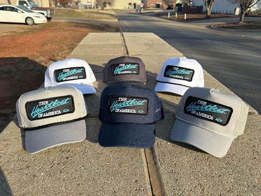 Vintage Chevrolet Heartbeat of America TEAL Rope Snapback Trucker Mesh Hat with Chevy Patch - Classic Chevy Truck Apparel for Men and Women