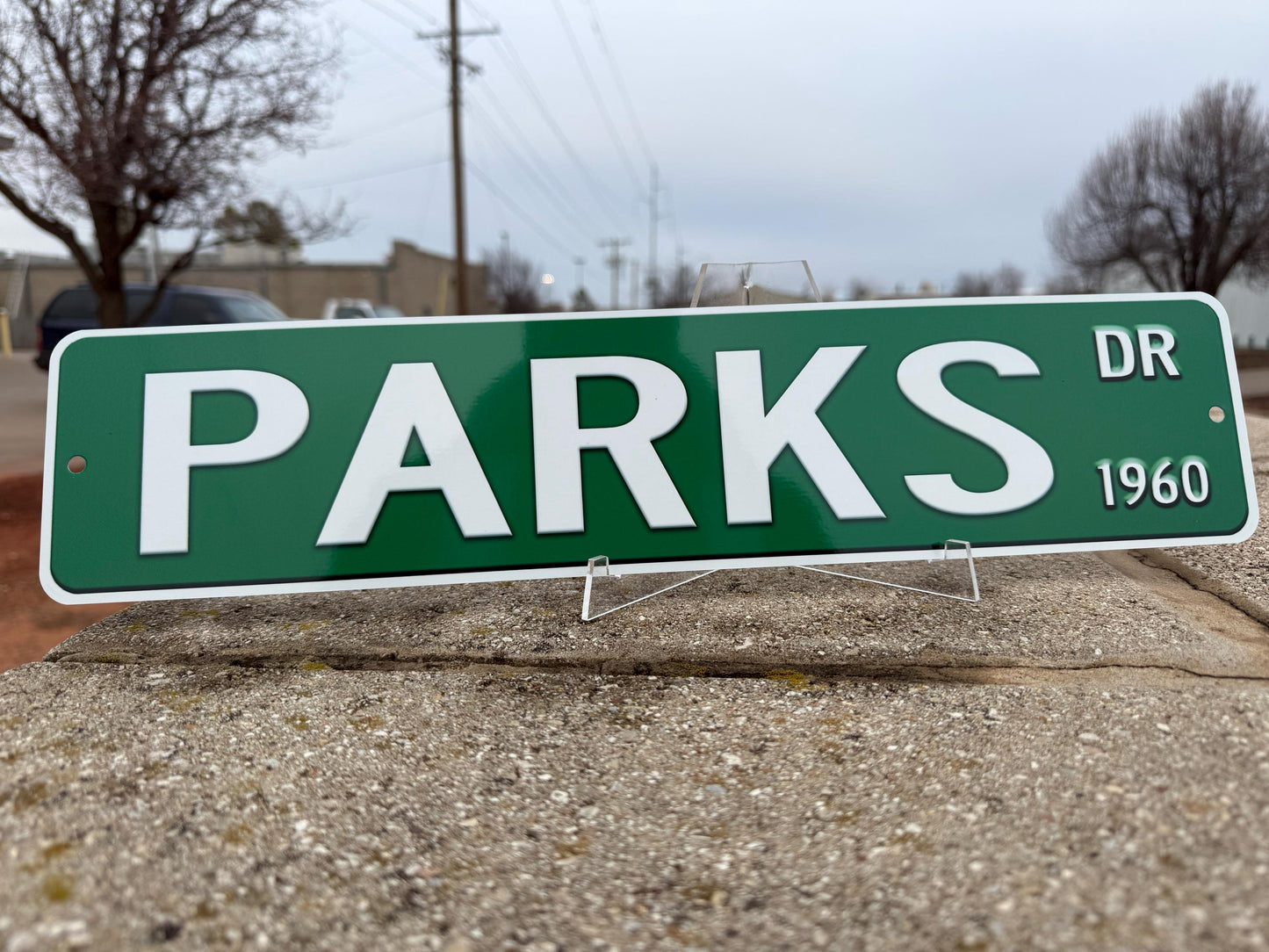 Custom Personalize LAST NAME Street Sign - Choose Your Year & Postal Abbreviation - 18x4 Inches - Perfect for Chevy Man Cave Garage