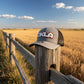 Gray cap with 'OKLA' logo on a white background