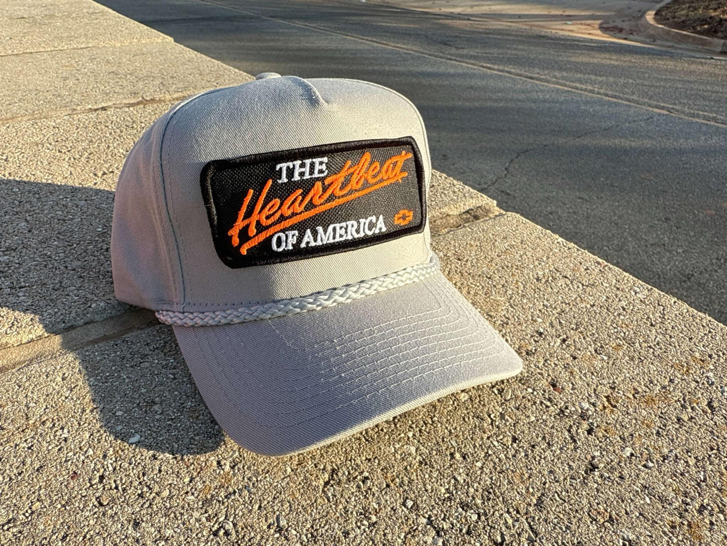Vintage Chevrolet Heartbeat of America HUNTER ORANGE Rope Snapback Trucker Mesh Hat Chevy Patch Classic Chevy Truck Apparel Men and Women
