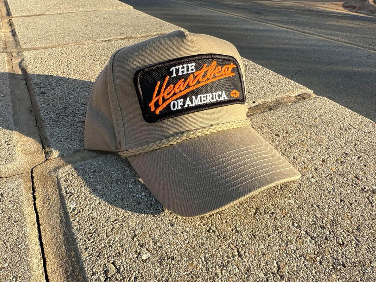 Vintage Chevrolet Heartbeat of America HUNTER ORANGE Rope Snapback Trucker Mesh Hat Chevy Patch Classic Chevy Truck Apparel Men and Women