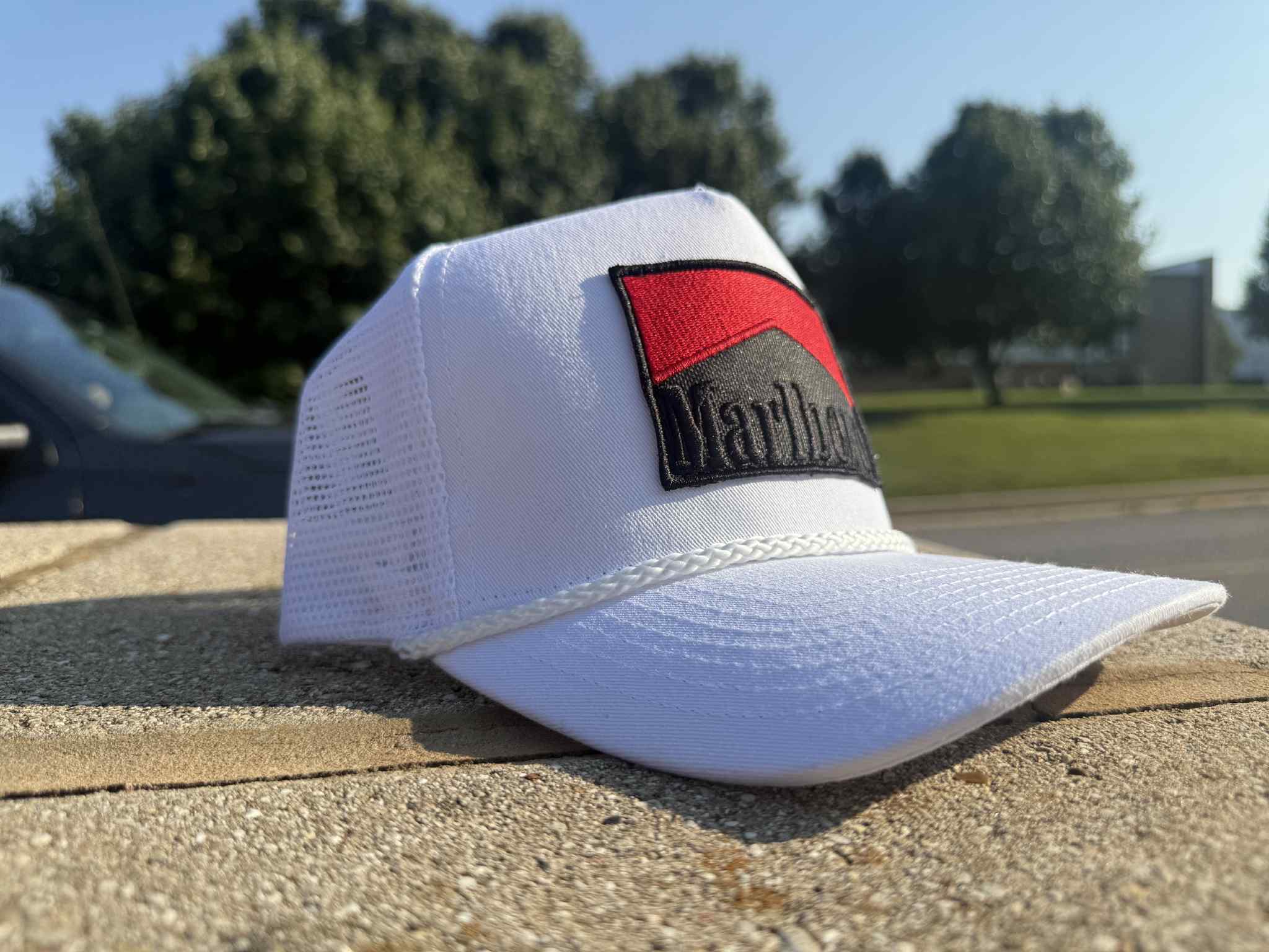 Products Vintage Marlboro cigarette patch TRUCK ROPE snap back