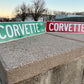 Custom CORVETTE CHEVY VETTE Street Sign - Choose Your Year & Postal Abbreviation - 18x4 Inches - Perfect for Chevy Man Cave Garage