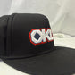 Oklahoma OKLA 3D Puff Embroidered 5 Panel Snapback Hat | Oklahoma Inspired Flat Bill Cap | Black or Navy Structured Streetwear Hat