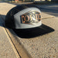 Vintage Style Patch Okie Est 1907 Leather Oklahoma Mesh Trucker Flatbill Hat - Handmade in USA - Outdoor Headwear - 7 Design Variations