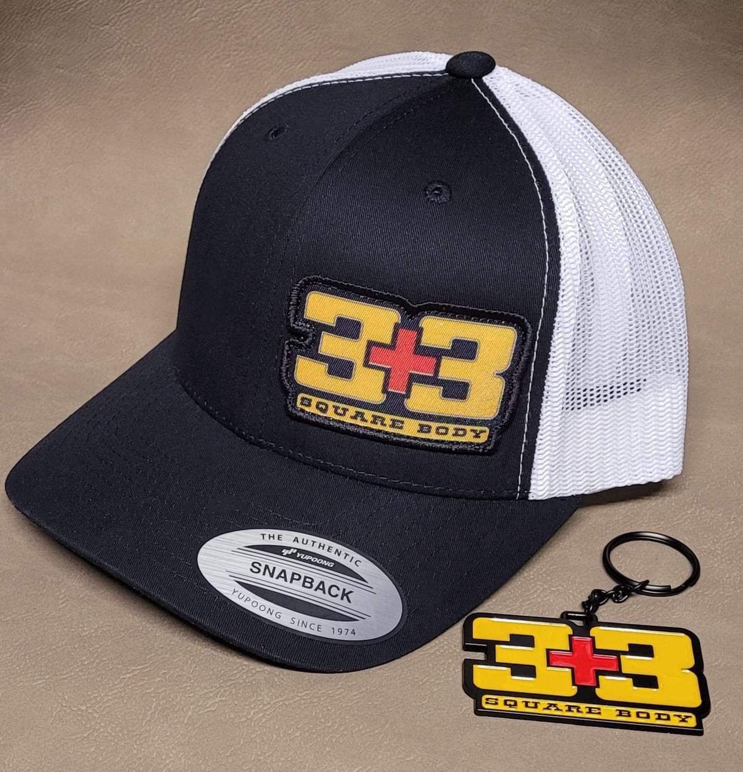 Chevy GMC truck c10 Square Body 3+3 - Metal Keychain