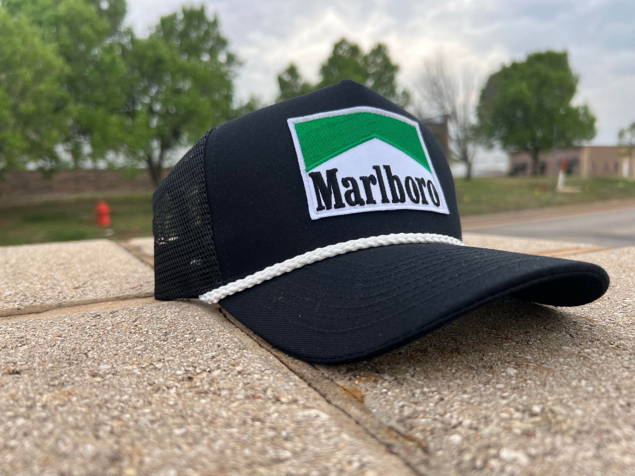 Marlboro 半帽 緑色 ストライプ Products Vintage Marlboro Menthol green cigarette patch TRUCK ROPE