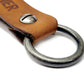 Oklahoma Sooners Boomer Sooner Leather Keychain | Handmade | Veg Tan Leather | Antique Nickel O Ring