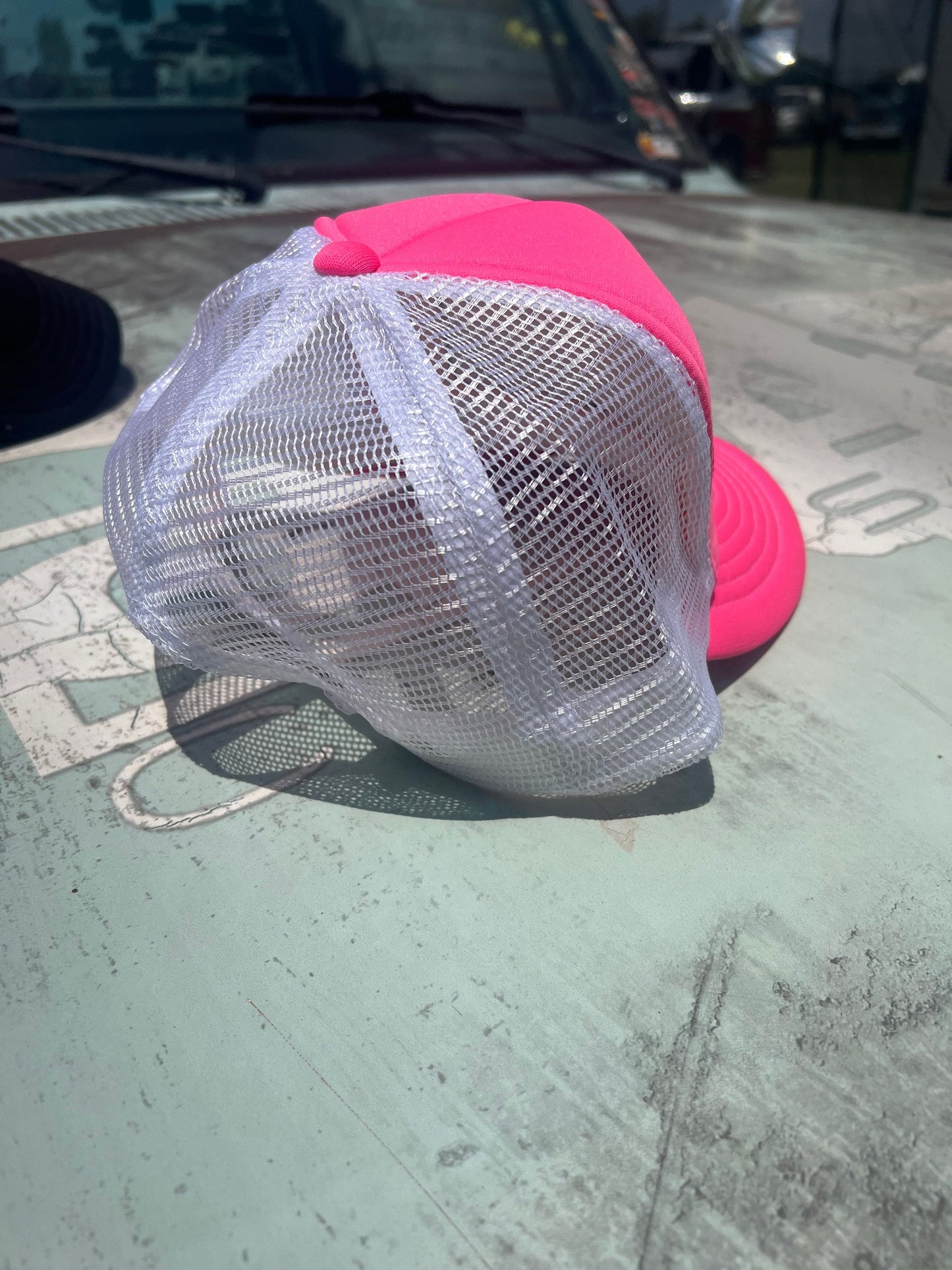Vintage Chevy Heartbeat of America Neon Snapback Trucker Hat - Foam Mesh Cap with Vibrant Colors - Perfect Gift for Chevy Fans