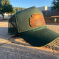 Vintage Leather SQUAREBODY Snapback Hat with Rope and Engraved Patch | Chevy GMC Truck | Multiple Colors