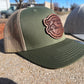 Dark Leather Patch Chevy GMC K5 Blazer Jimmy Silverado Mesh Trucker Hat - Handmade in Oklahoma - Customizable Perfect for Truck Enthusiasts