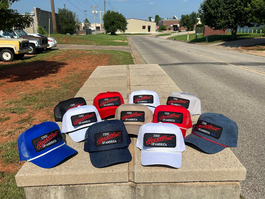 Vintage Chevrolet Heartbeat of America Rope Snapback Trucker Mesh Hat with Chevy Patch - Classic Chevy Truck Apparel for Men and Women