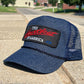 Vintage Chevrolet Heartbeat of America Rope Snapback Trucker Mesh Hat with Chevy Patch - Classic Chevy Truck Apparel for Men and Women