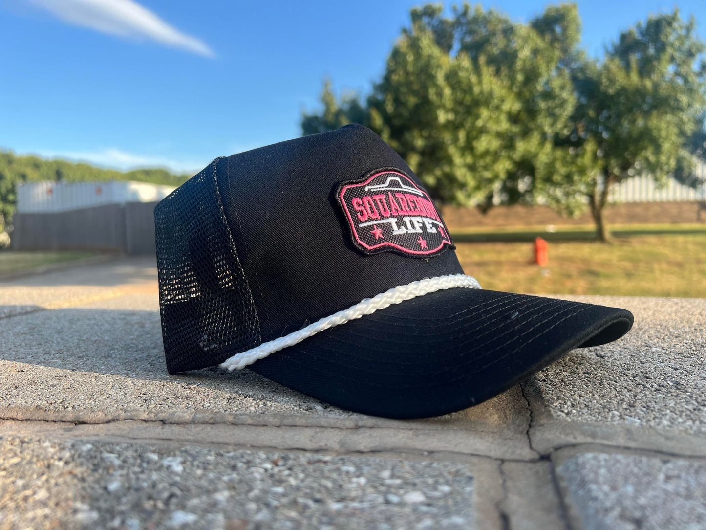 Vintage GM Squarebody Rope Snapback Trucker Mesh Hat with Patch - Classic Chevy GM GMC Truck Apparel for Men and Women
