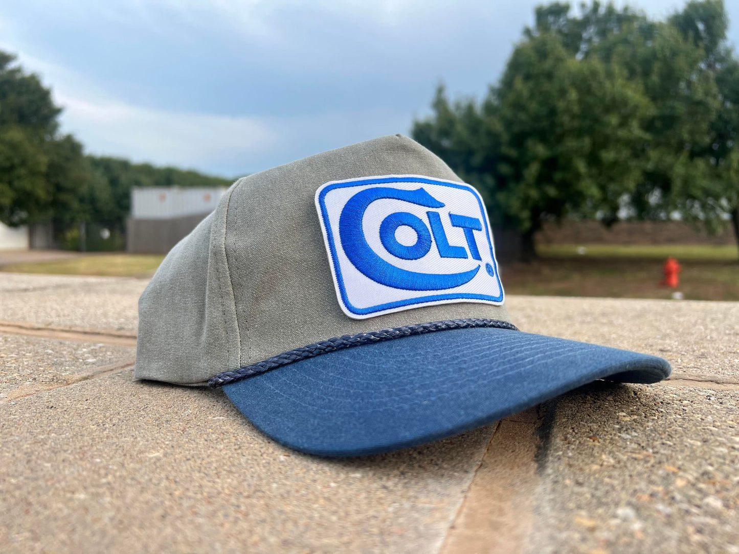 Vintage COLT Gun Patch Rope Trucker Snap Back Hat by Cobra - Classic Style for Gun Enthusiasts and Collectors - Adjustable Fit